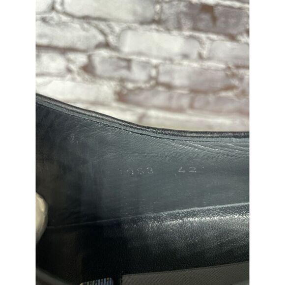 F. Crunell Vero Cuoio Black Leather Cap Toe Designer Dress Shoes Men 42EU/9M US - Picture 8 of 16